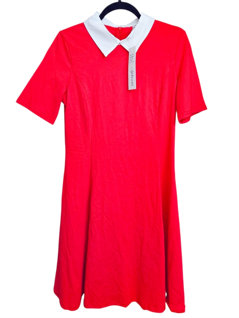 Aphratti Red Little Orphan Annie Dress Costume with Collar Size Medium